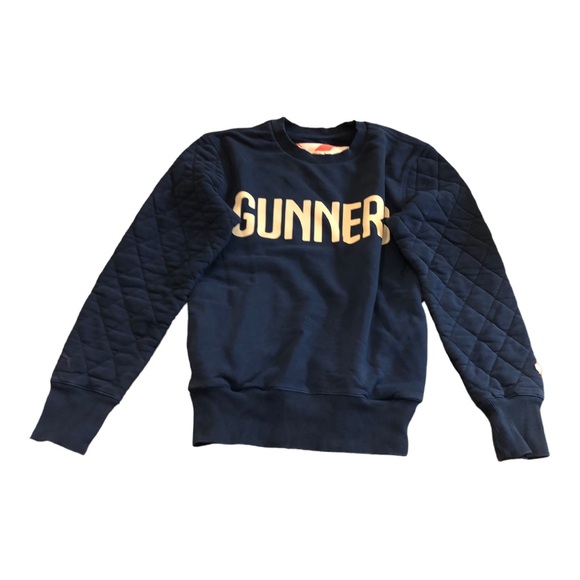Puma Other - Men’s Puma Gunners Arcenal Football Club Blue Quilted Crewneck Sweatshirt Small